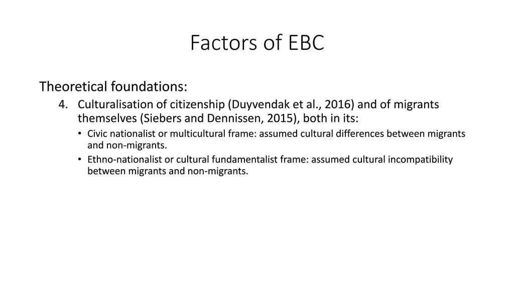 factors of ebc 1