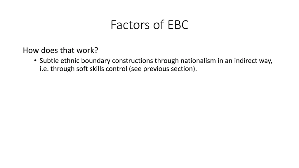 factors of ebc 4