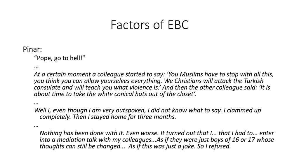 factors of ebc 7