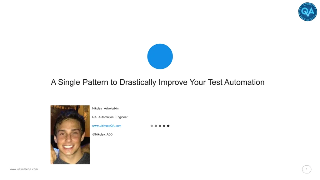 a single pattern to drastically improve your test