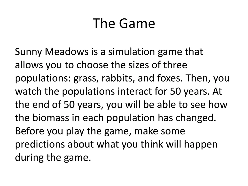 the game