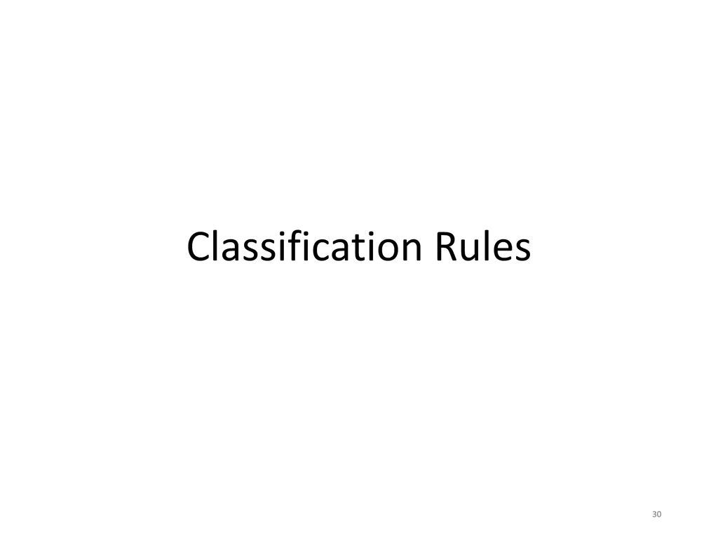 classification rules