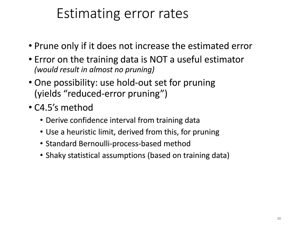 estimating error rates