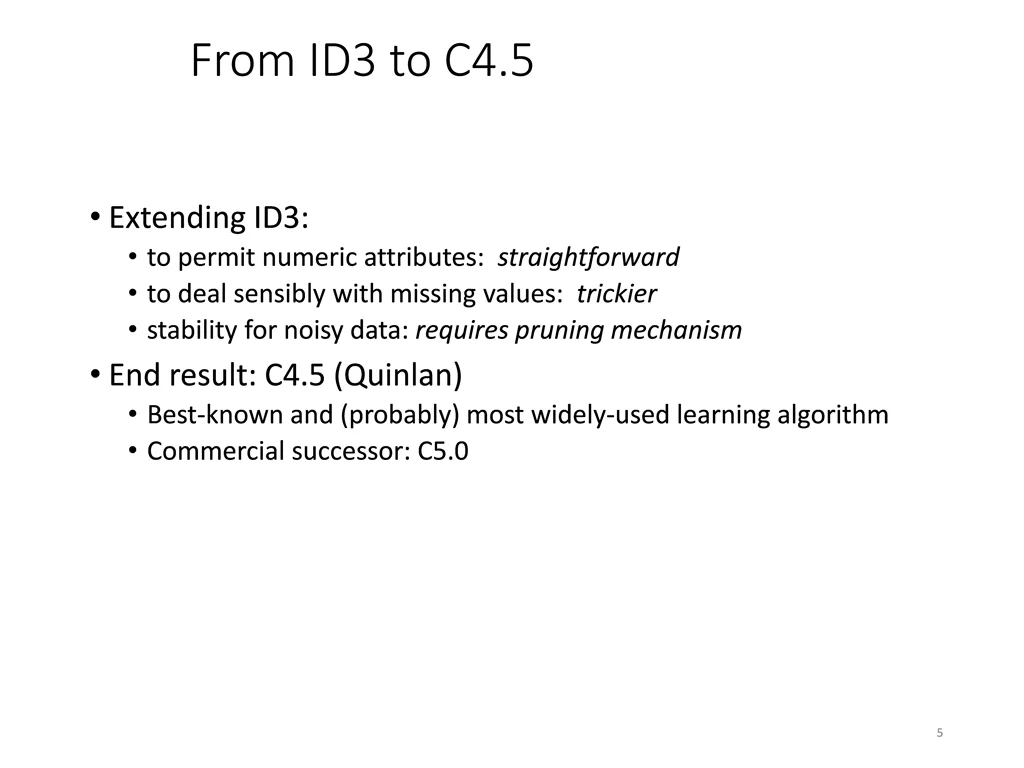 from id3 to c4 5