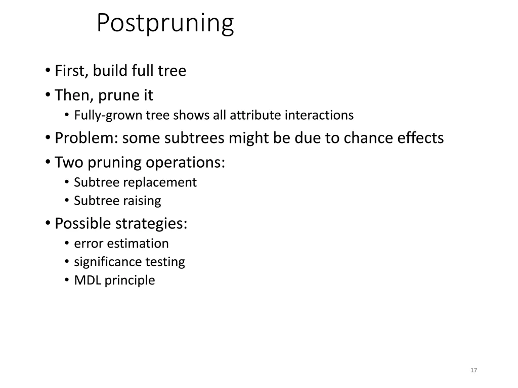 postpruning