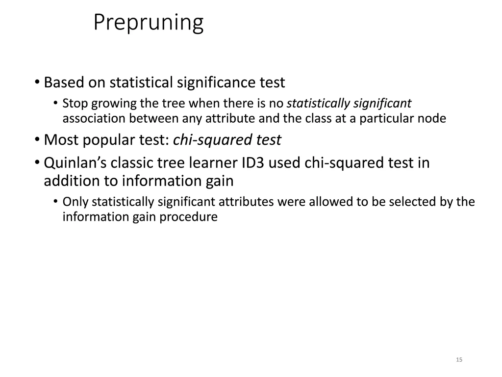 prepruning
