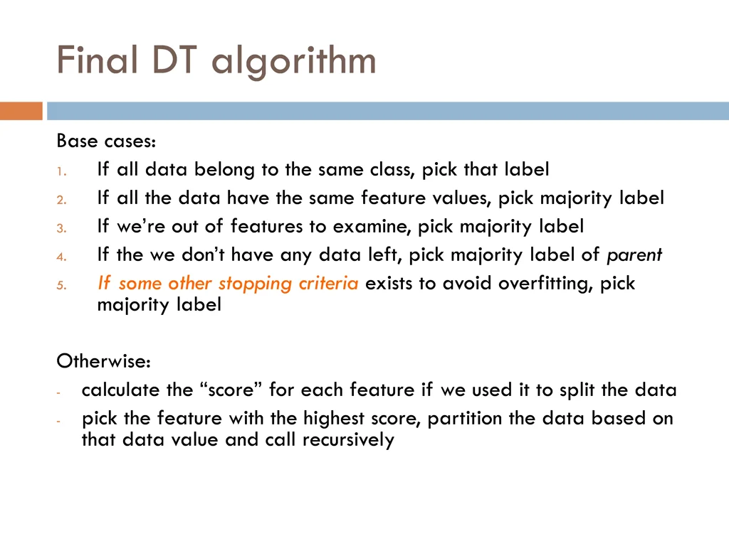 final dt algorithm