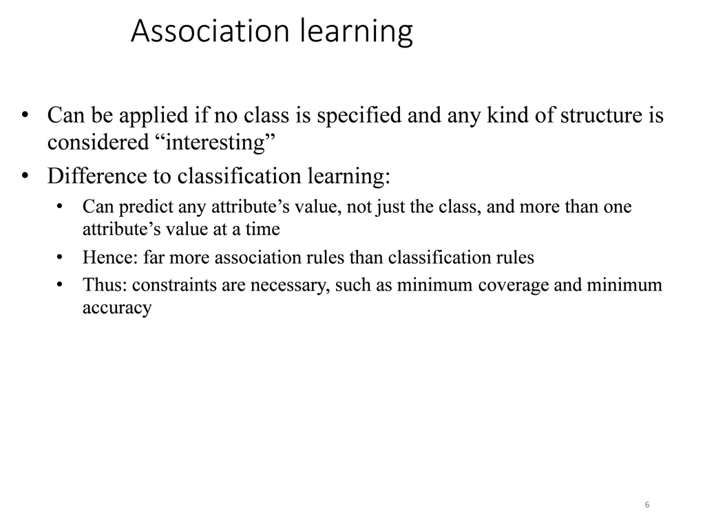 association learning