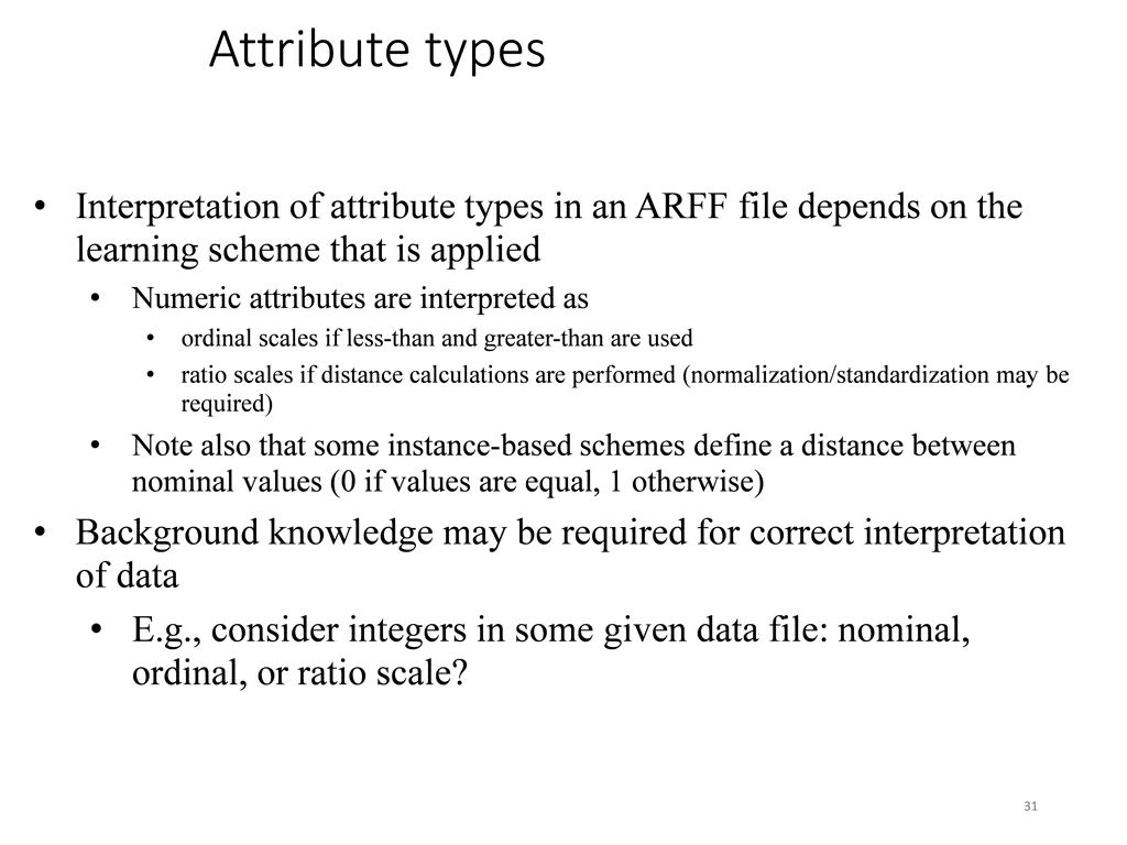 attribute types