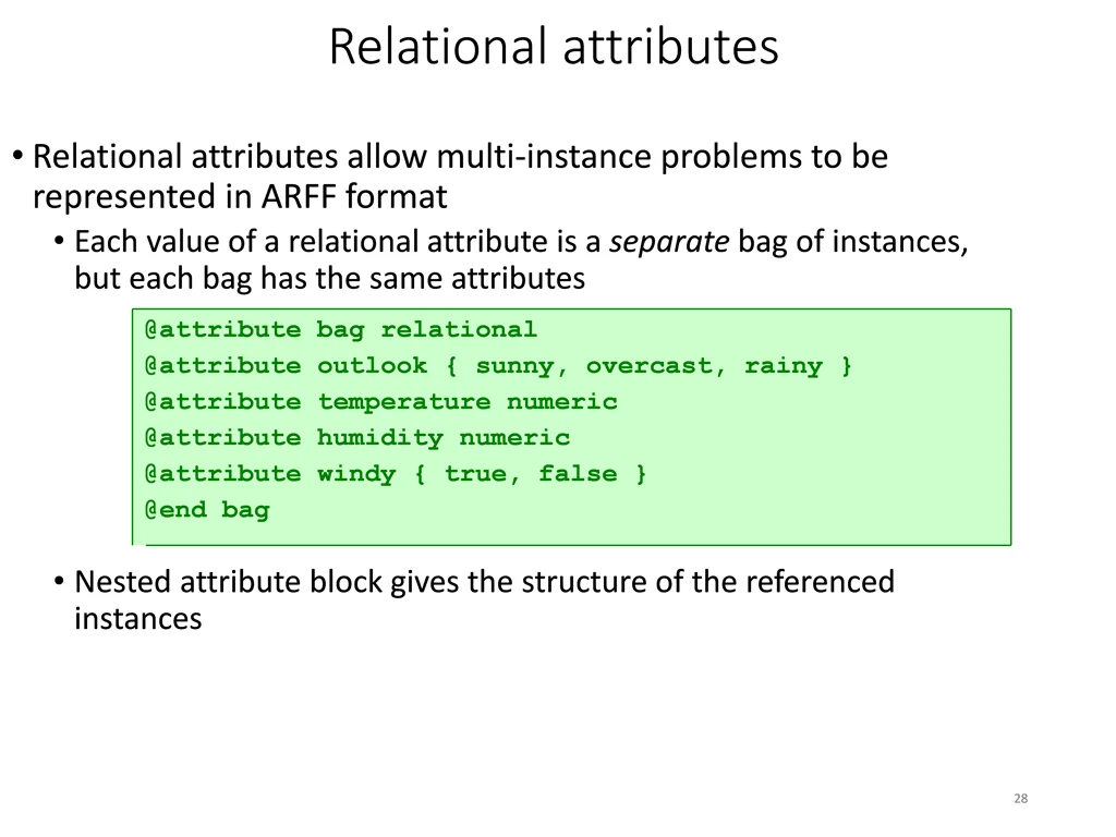 relational attributes