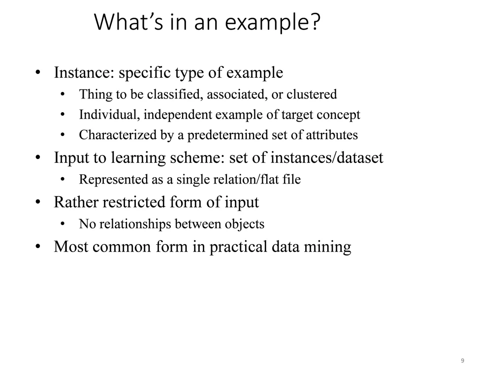 what s in an example