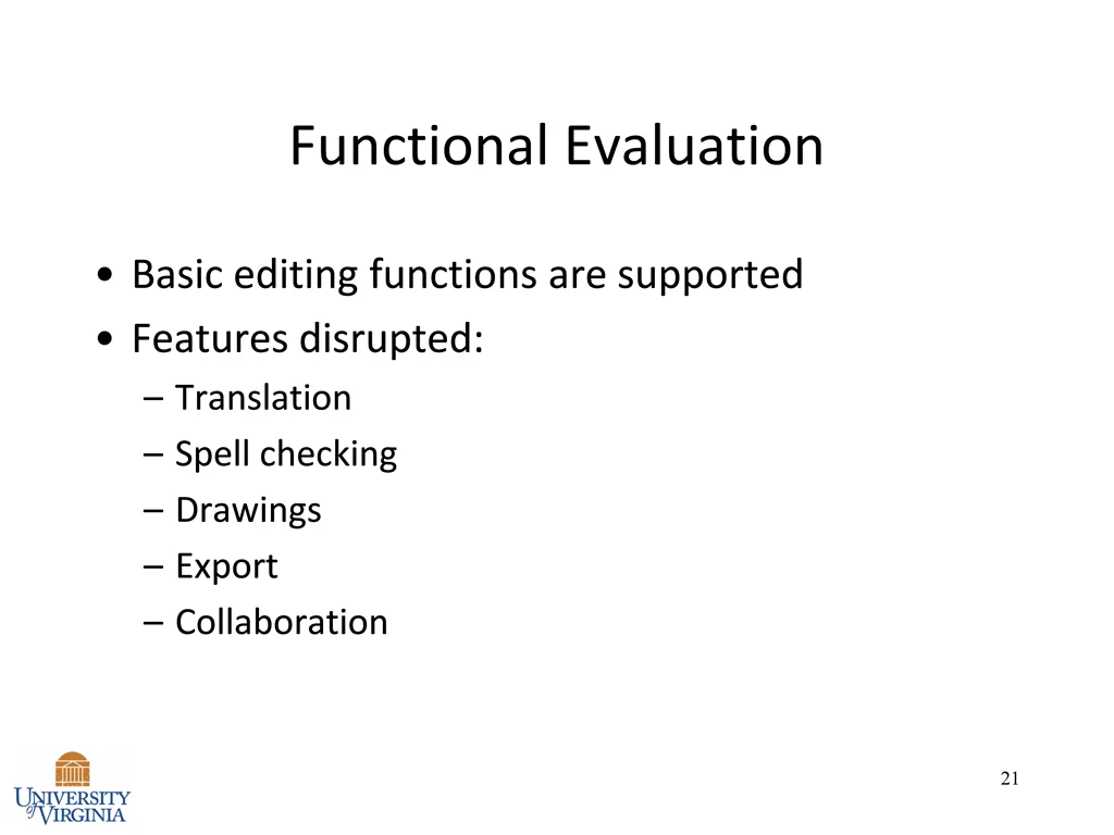 functional evaluation