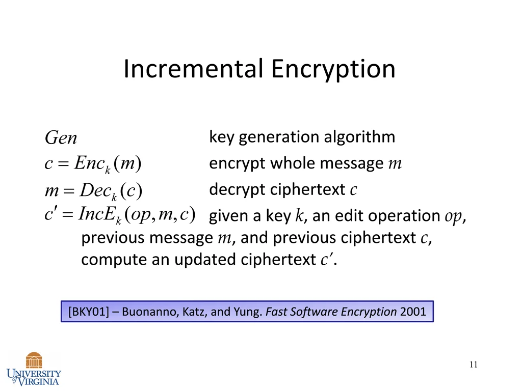 incremental encryption