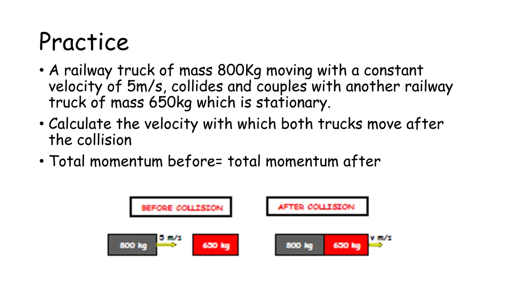 momentum before momentum after