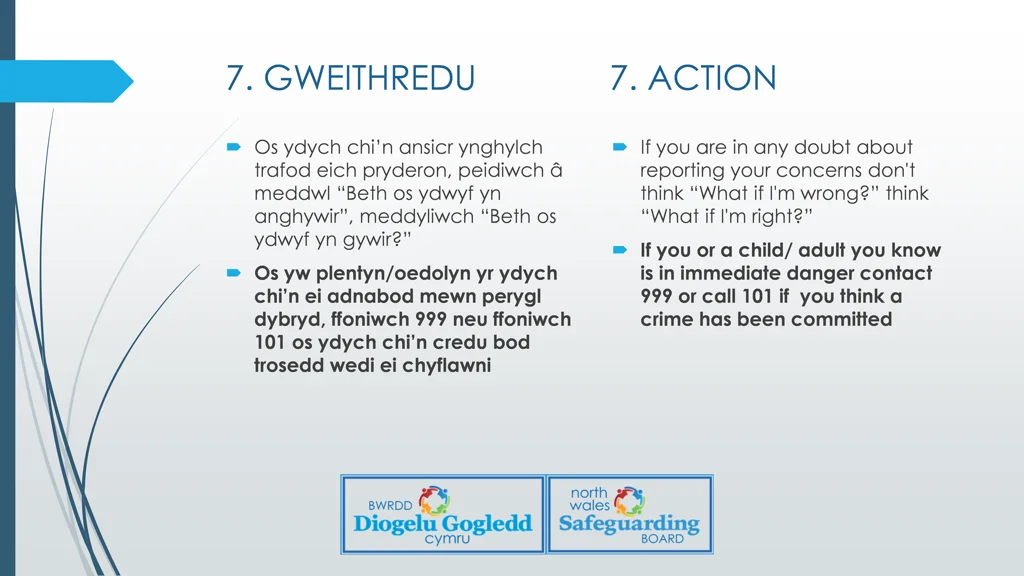 7 gweithredu