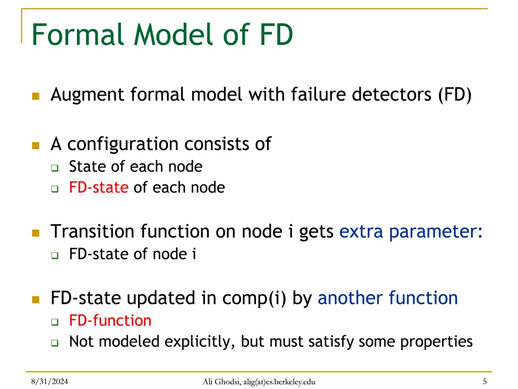formal model of fd