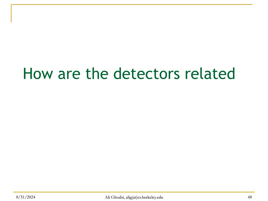 how are the detectors related