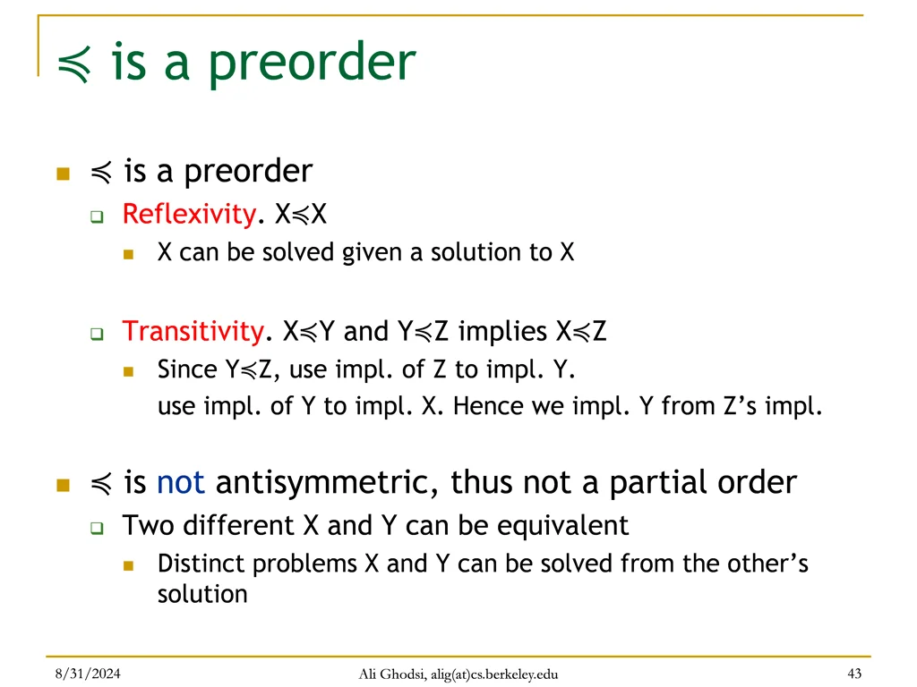 is a preorder