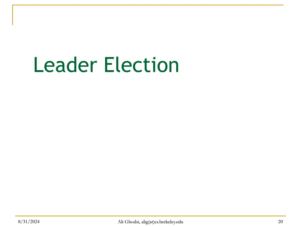leader election