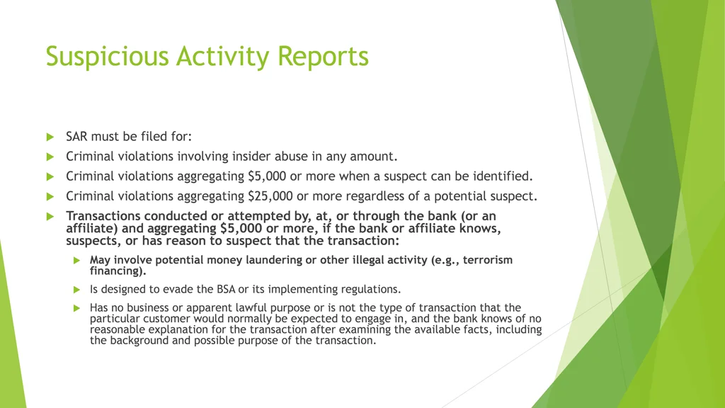 suspicious activity reports