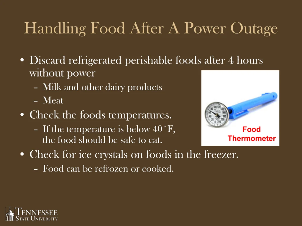 handling food after a power outage