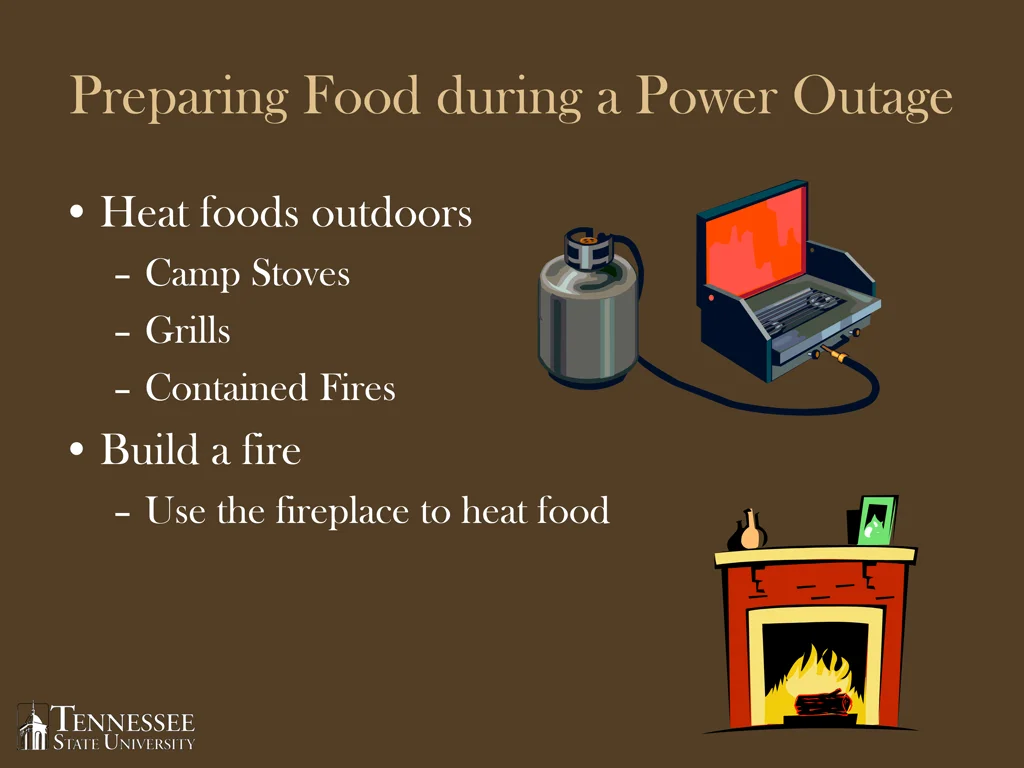 preparing food during a power outage