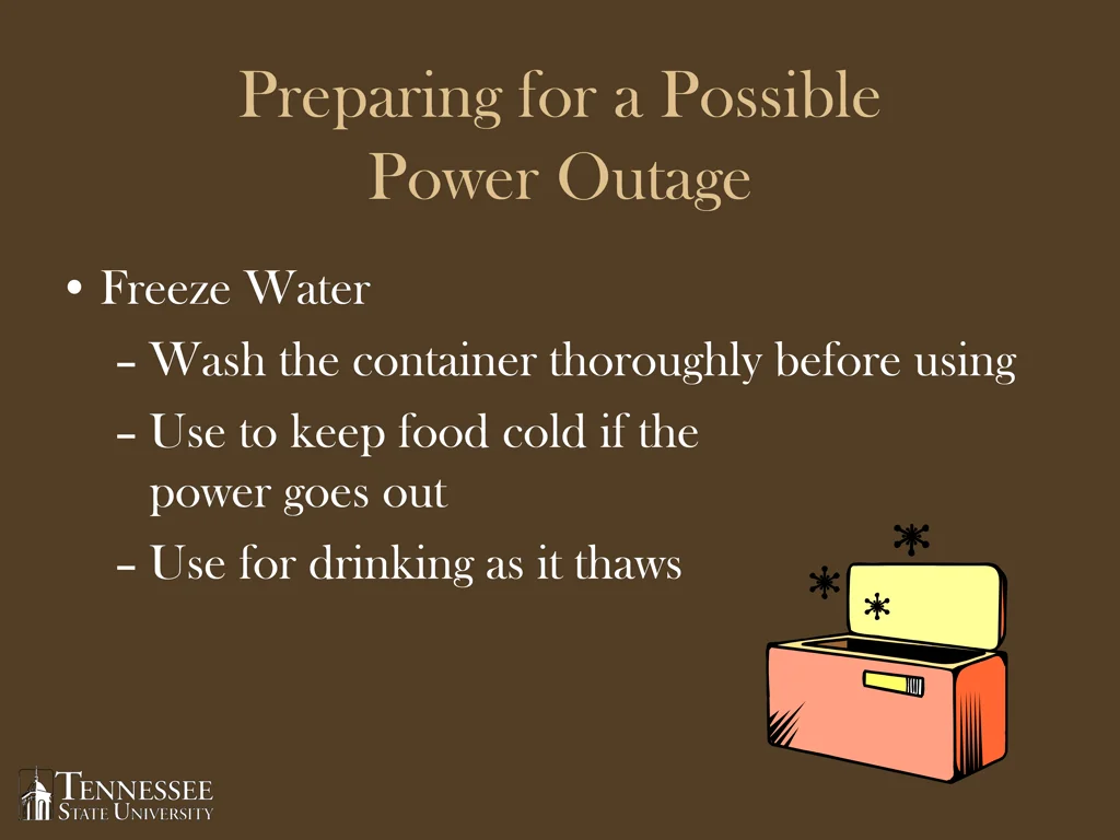 preparing for a possible power outage