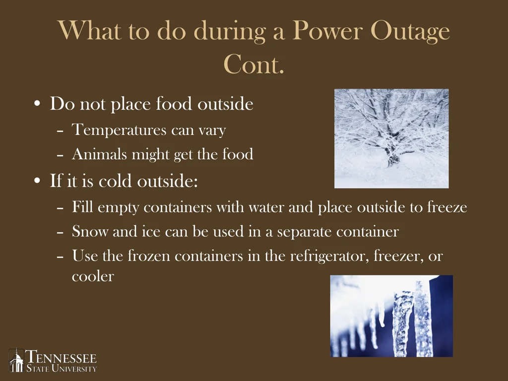 what to do during a power outage cont