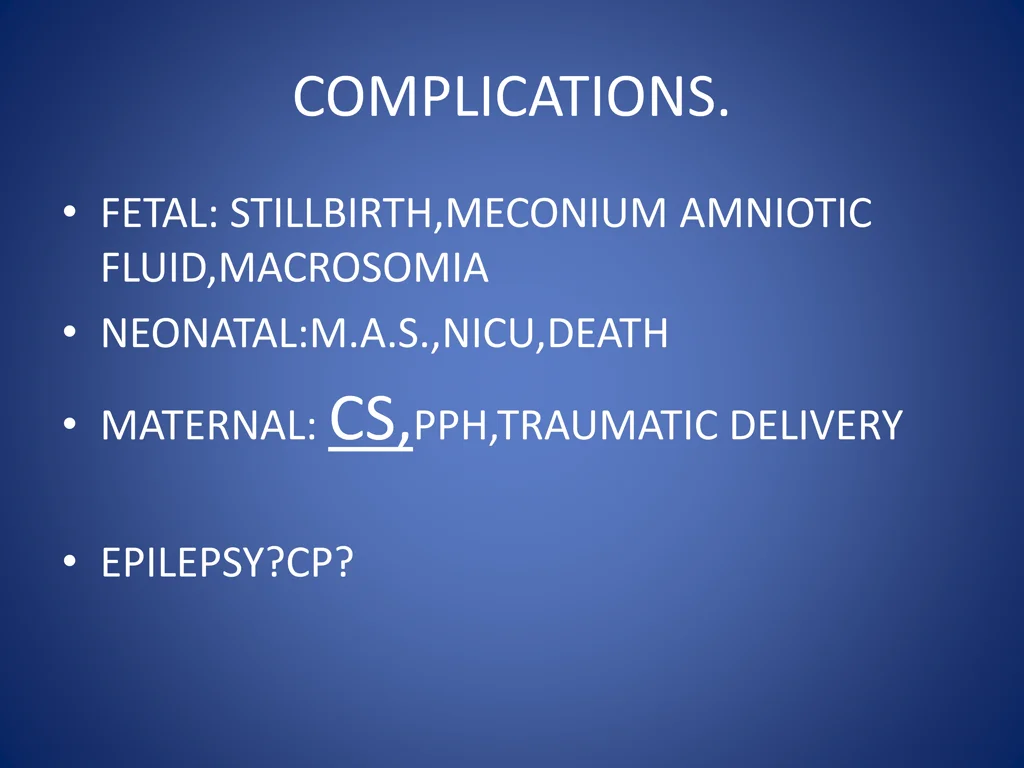 complications