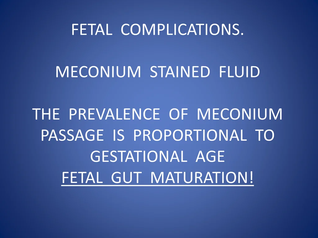 fetal complications