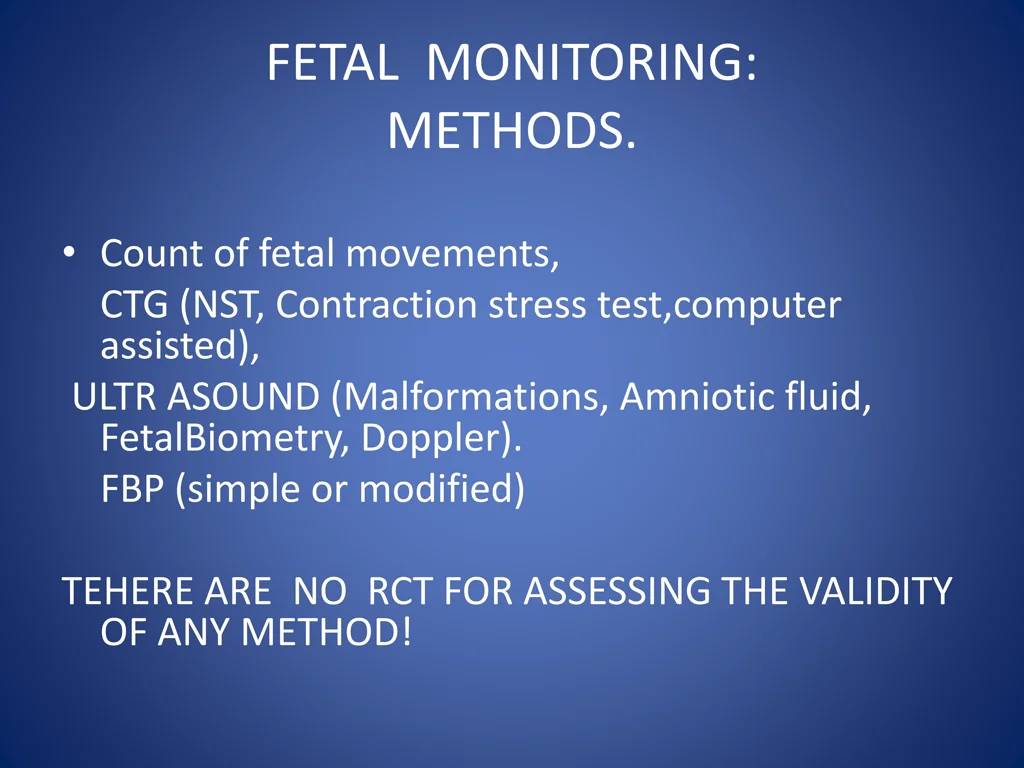 fetal monitoring methods
