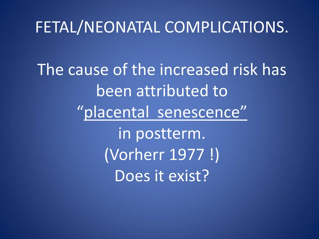 fetal neonatal complications