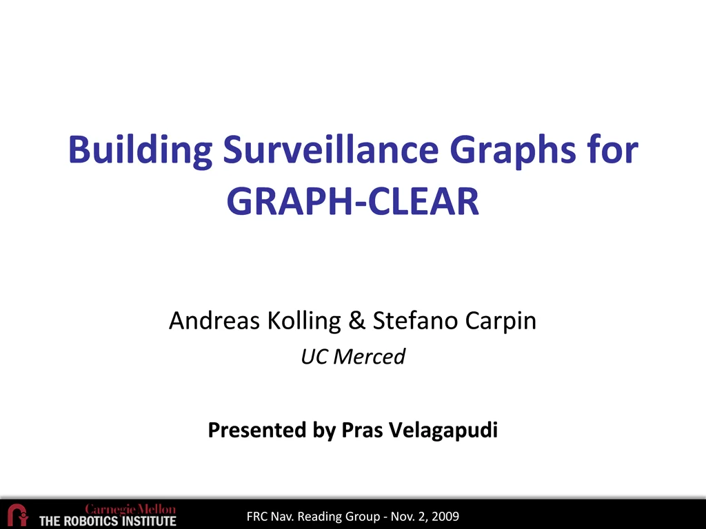 building surveillance graphs for graph clear