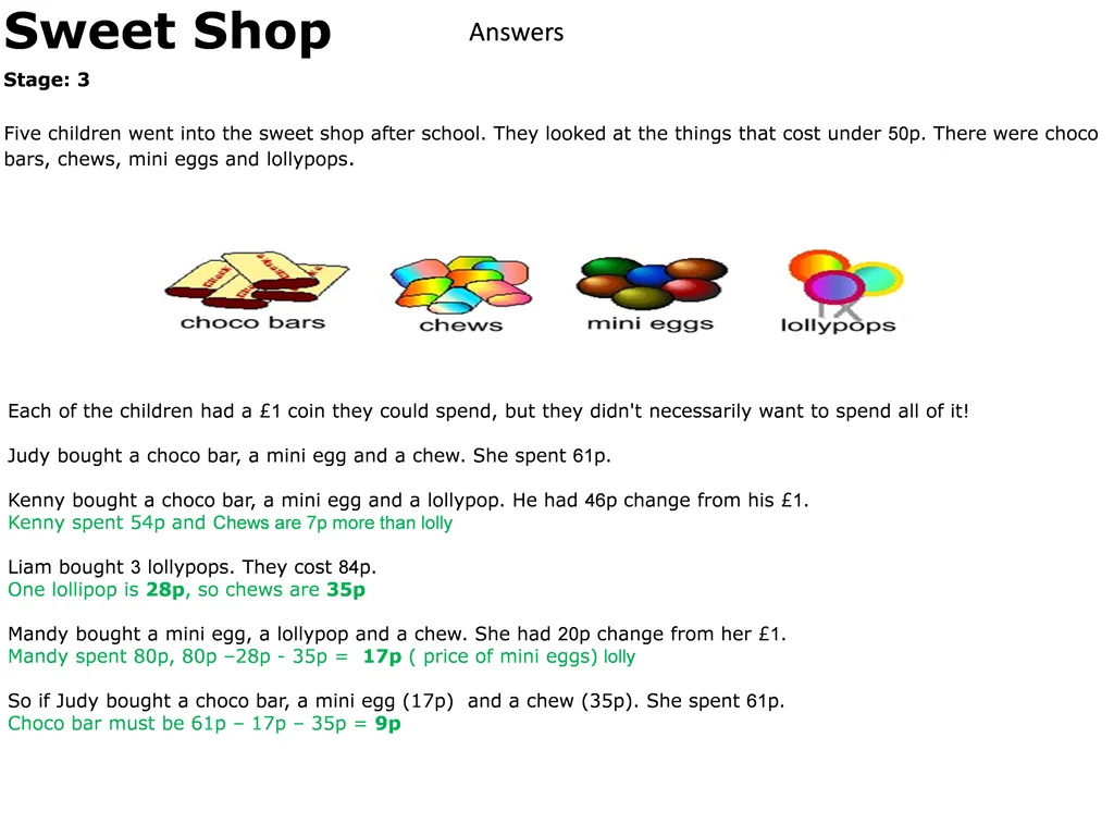 sweet shop stage 3