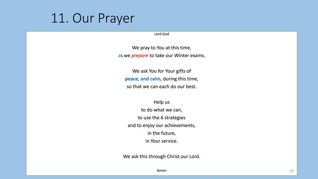 11 our prayer