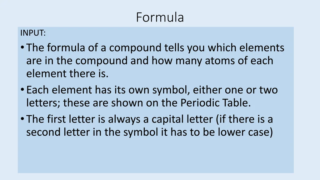 formula