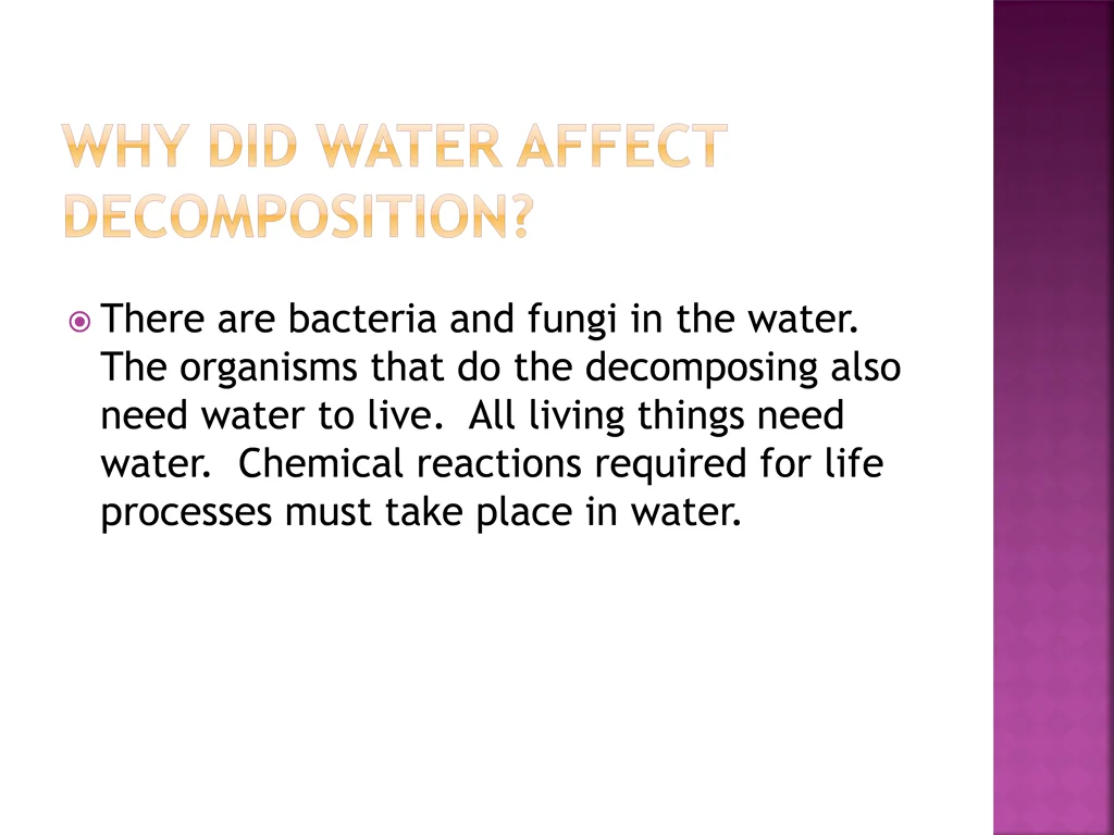 there are bacteria and fungi in the water