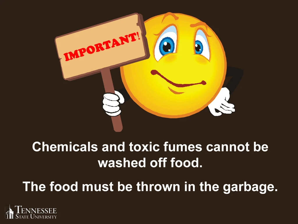 chemicals and toxic fumes cannot be washed