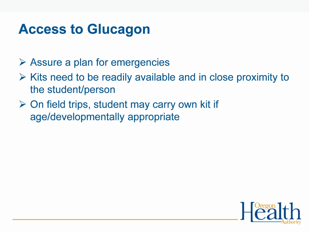 access to glucagon
