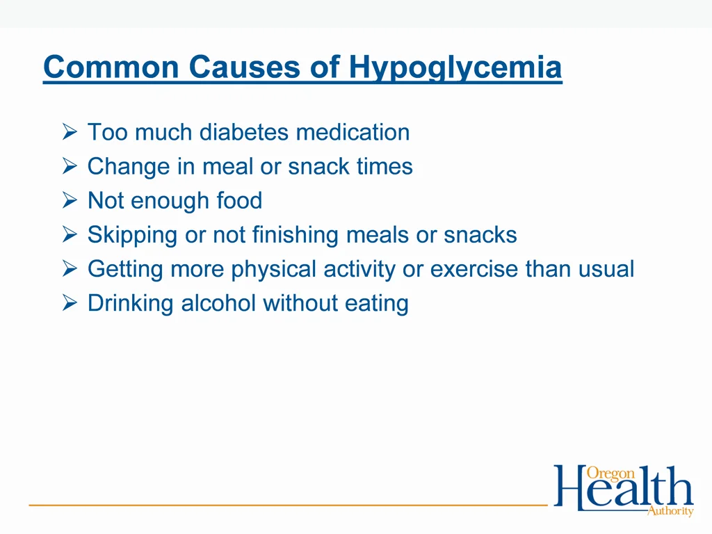 common causes of hypoglycemia