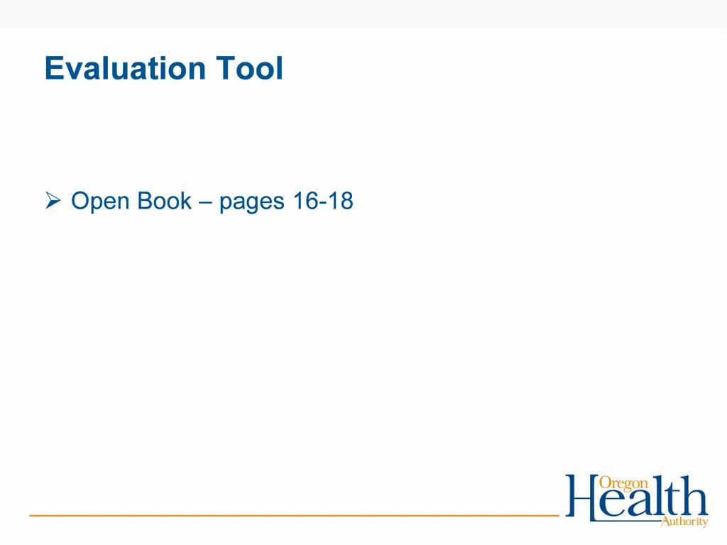 evaluation tool