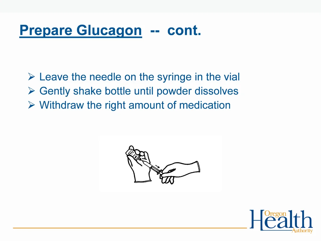 prepare glucagon cont