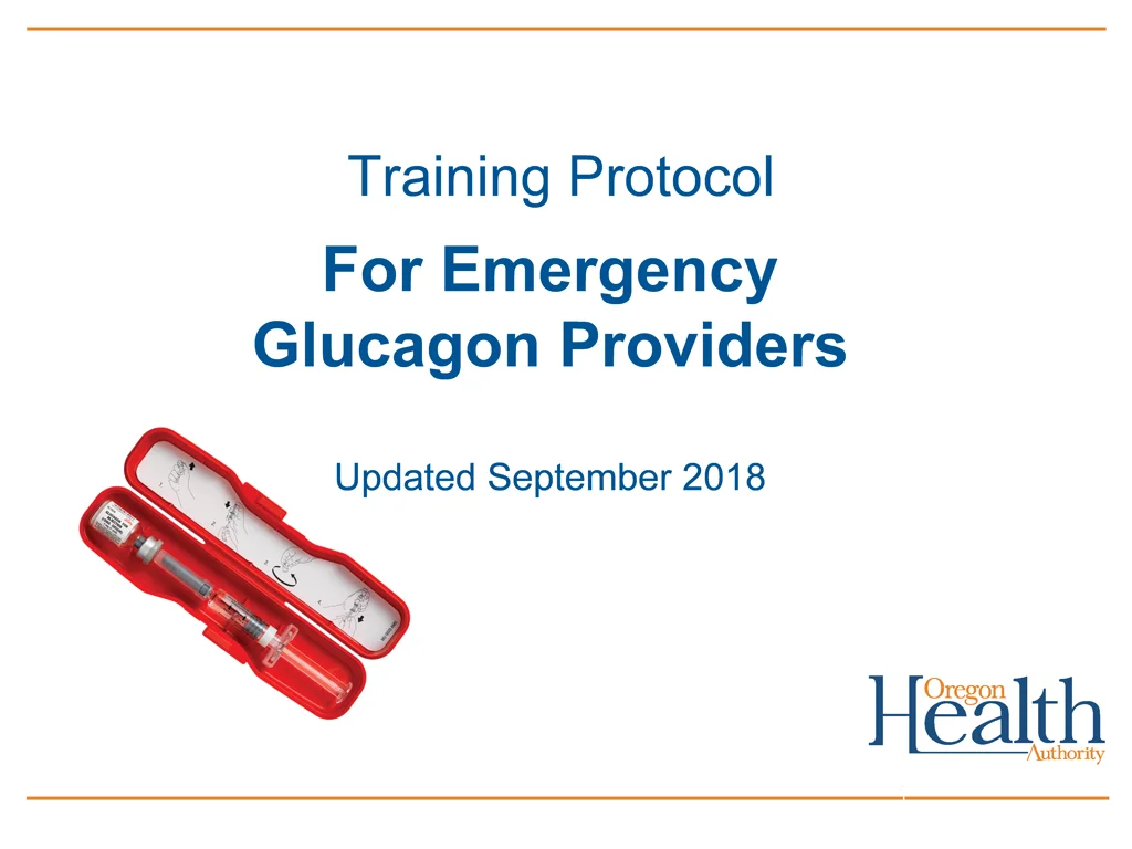 training protocol for emergency glucagon providers