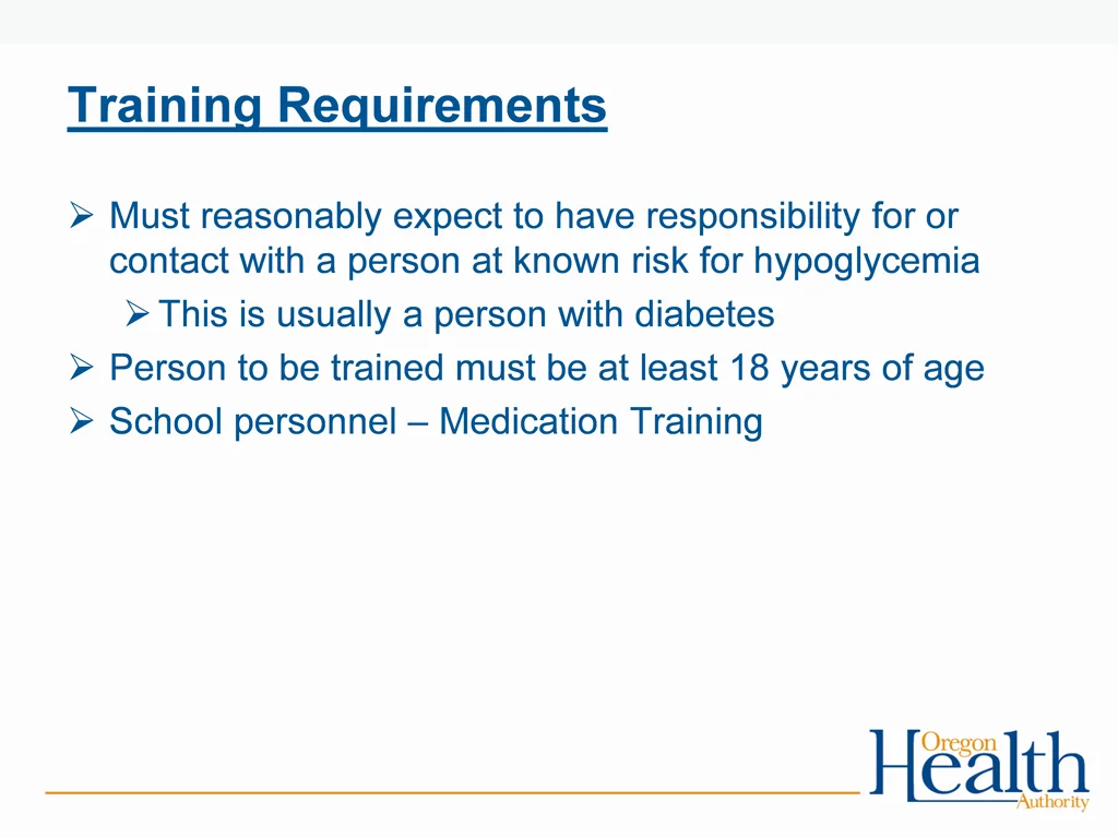 training requirements