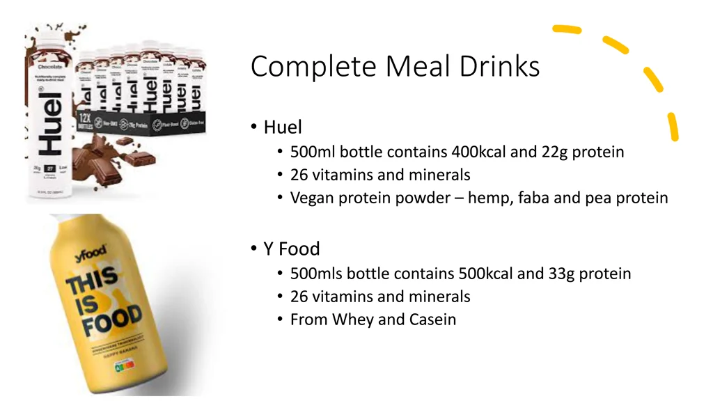 complete meal drinks