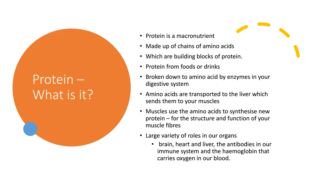 protein is a macronutrient made up of chains