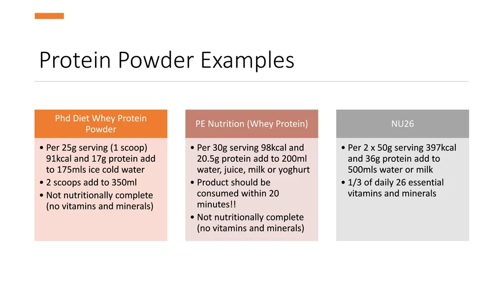protein powder examples