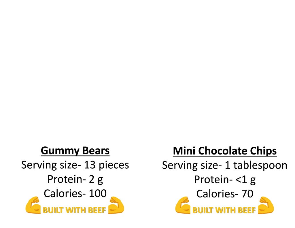gummy bears serving size 13 pieces protein
