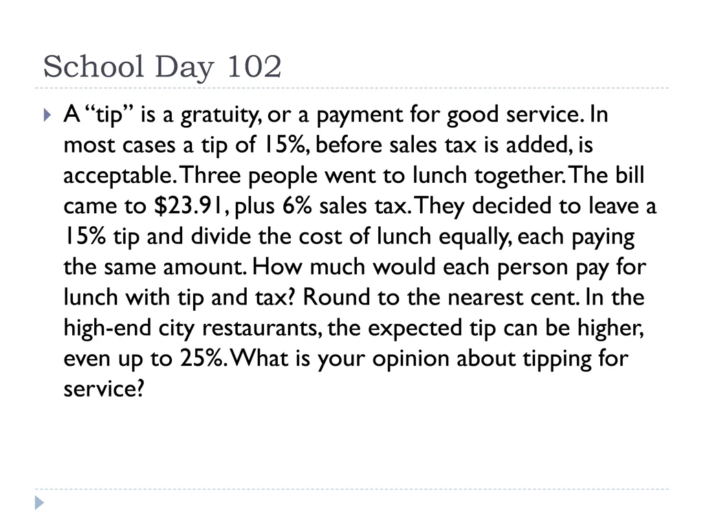 school day 102