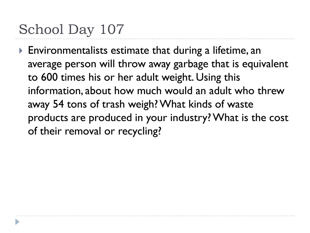 school day 107